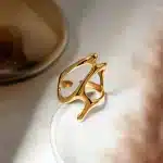 انگشتر لاوا روکش طلا از ماریس