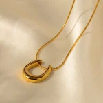 گردنبند نعل اسب روکش طلا