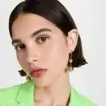 گوشواره توپی بلند روکش طلا ماریس