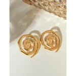 گوشواره حلزونی با روکش طلا