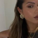 گوشواره حلزونی روکش طلا ماریس