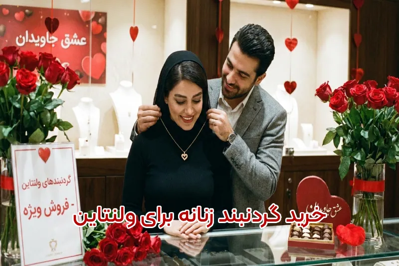 خرید گردنبند زنانه برای روی ولنتاین